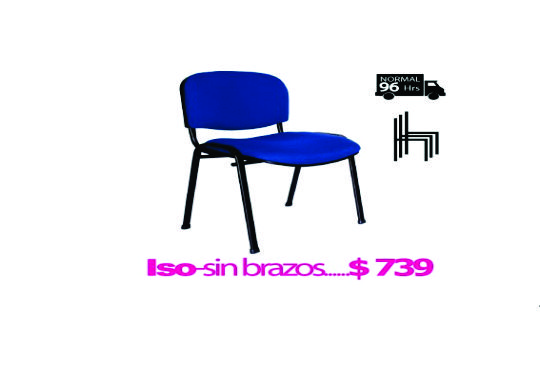 SILLA ISO SIN BRAZOS AZUL