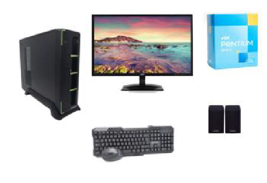 COMPUTADORA CON INTEL PENTIUM GOLD  /DDR4 8GB/SSD DE 480GB/  MONITOR 19.5 