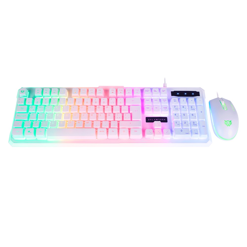 Kit Teclado y Mouse Balam Rush BR 932752 USB Blanco 3600 DPI BR